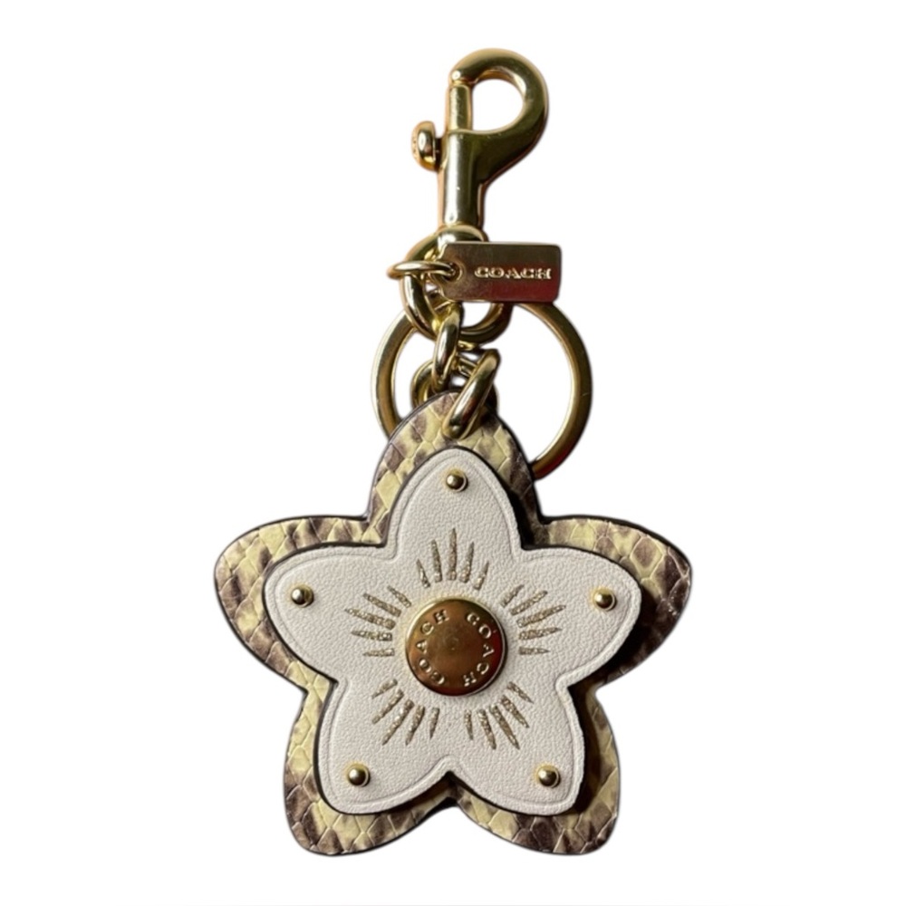 Coach Wildflower Leather Bag Charm.